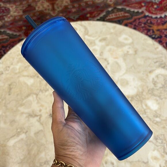 Starbucks 2023 Limited Edition Bluebell Soft Touch 24oz Tumbler Insulated - Picture 2 of 9